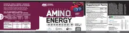 Label for Essential AMIN.O. Energy Advanced + Cherry Berry