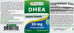 Label for DHEA 50 mg