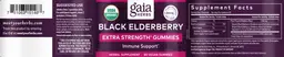 Label for Black Elderberry Extra Strength Gummies