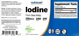 Label for Iodine 325 mcg