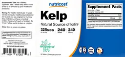 Label for Kelp 325 mcg