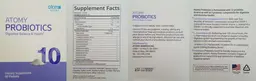 Label for Probiotics 10 CFU