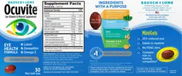 Label for Ocuvite Eye Health Formula