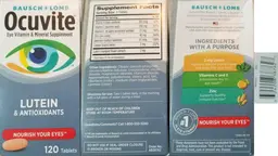 Label for Ocuvite Lutein & Antioxidants