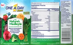 Label for One A Day Kids with Nature's Medley