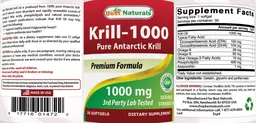Label for Krill-500 1000 mg