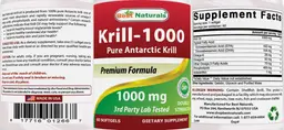 Label for Krill-1000 mg