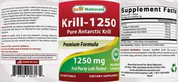 Label for Krill-1250 mg
