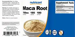 Label for Maca Root 750 mg