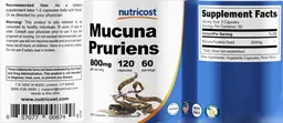 Label for Mucuna Pruriens 800 mg