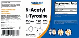 Label for N-Acetyl L-Tyrosine 350 mg