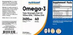 Label for Omega-3 2400 mg
