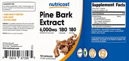 Label for Pine Bark Extract