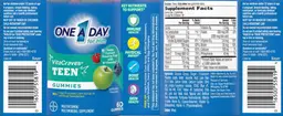 Label for VitaCraves Teen Gummies