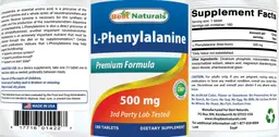 Label for L-Phenylalanine 500 mg