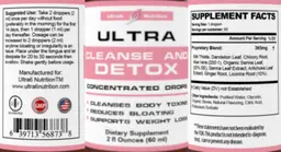 Label for Ultra Cleanse and Detox