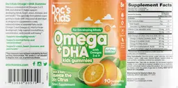 Label for Omega + DHA Omega + DHA Gummies