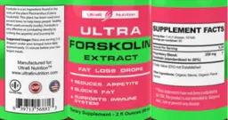 Label for Ultra Forskolin Extract