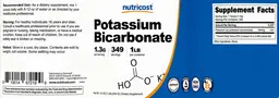 Label for Potassium Bicarbonate 1.3 g