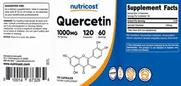 Label for Quercetin 1000 mg