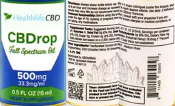 Label for CBDrop Full Spectrum Oil