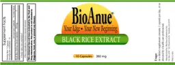 Label for Black Rice Extract