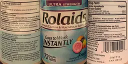 Label for Rolaids Ultra Strength