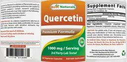 Label for Quercetin 1000 mg