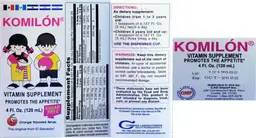 Label for Komilon Orange Flavored Syrup