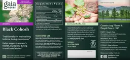 Label for Black Cohosh