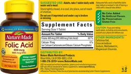 Label for Folic Acid 400 mcg