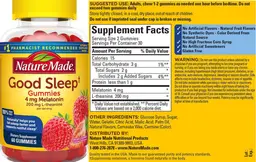 Label for Good Sleep Gummies Dreamy Strawberry