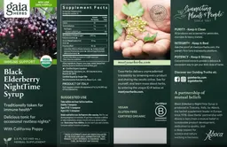 Label for Black Elderberry NightTime Syrup