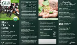 Label for Black Elderberry Syrup