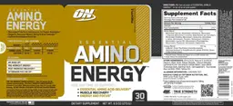 Label for Essential AMIN.O. Energy Pineapple