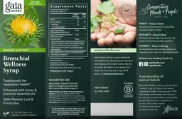 Label for Bronchial Wellness Syrup