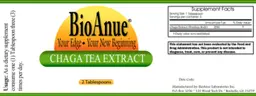 Label for Chaga Tea Extract