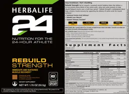 Label for Rebuild Strength Chocolate