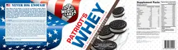 Label for Patriot's Whey Double Stuffed