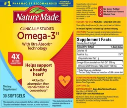 Label for Omega-3 with Xtra Absorb Technology