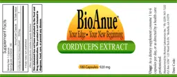 Label for Cordyceps Extract