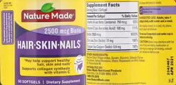 Label for Hair-Skin-Nails