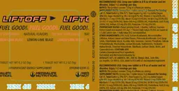 Label for Liftoff Lemon-Lime Blast