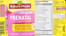 Label for Prenatal Multi + DHA