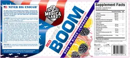 Label for Red White & Boom Back In Black Lemonade
