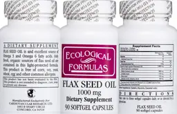 Label for Flax Seed Oil 1000 mg