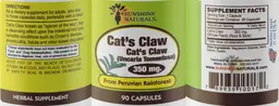 Label for Cat's Claw 350 mg
