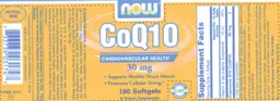 Label for CoQ10 30 mg