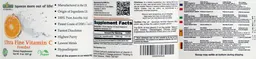 Label for Ultra Fine Vitamin C Powder