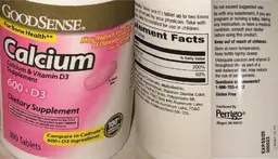 Label for Calcium 600 + D3